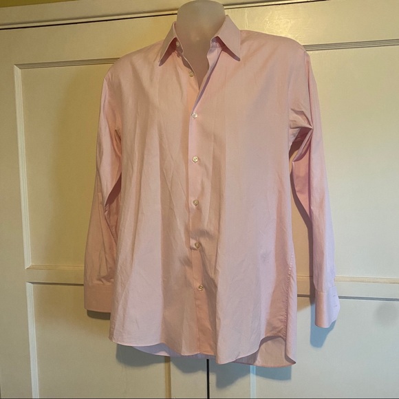 BOSS Hugo Boss Light Pink Dress Shirt 16 1/2 34/35 - Picture 3 of 12